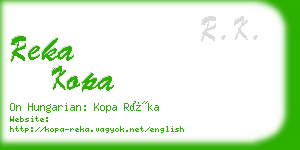 reka kopa business card